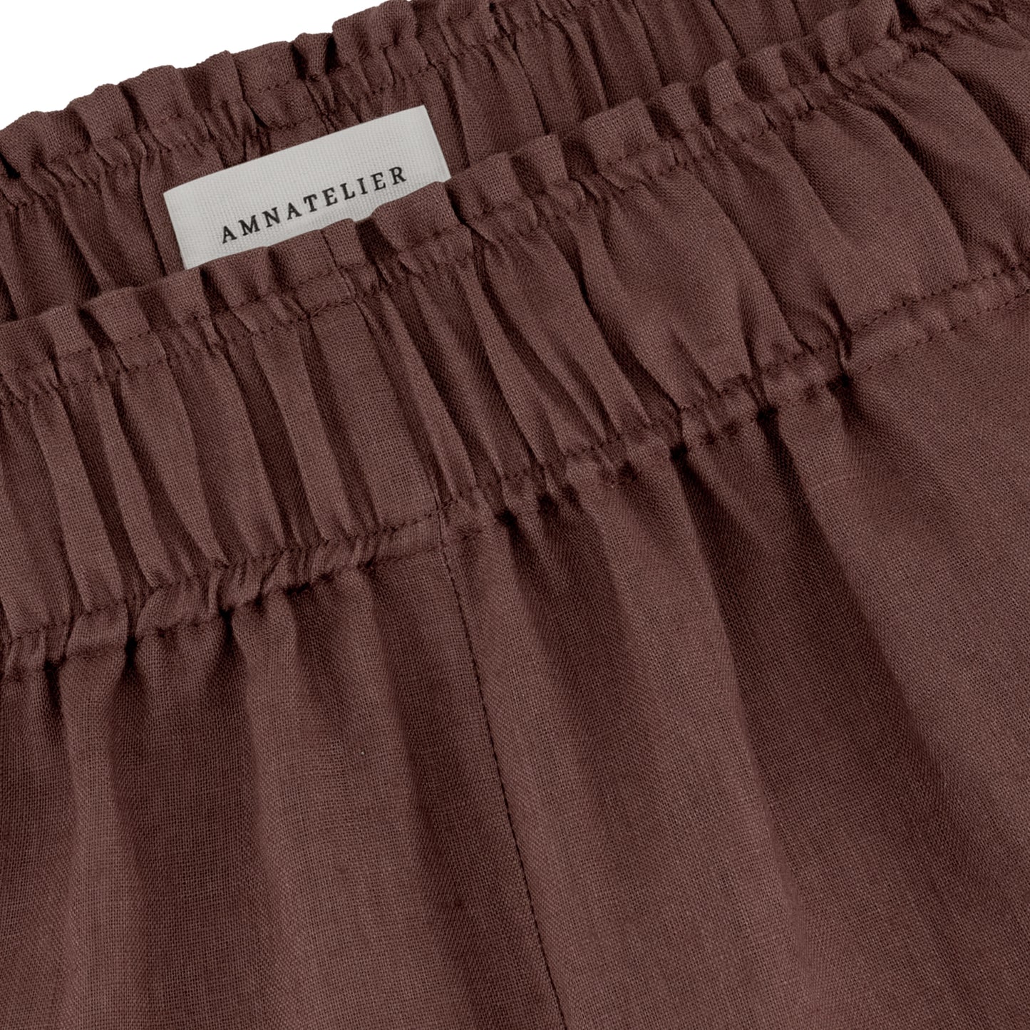 Wide Leg Linen Pants - Chocolate