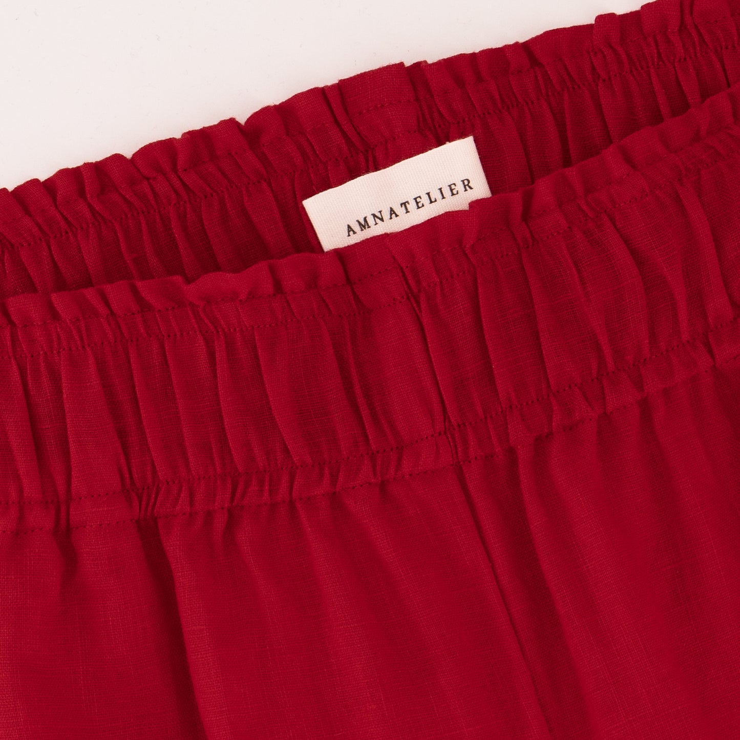 Wide Leg Linen Pants - Passion Red