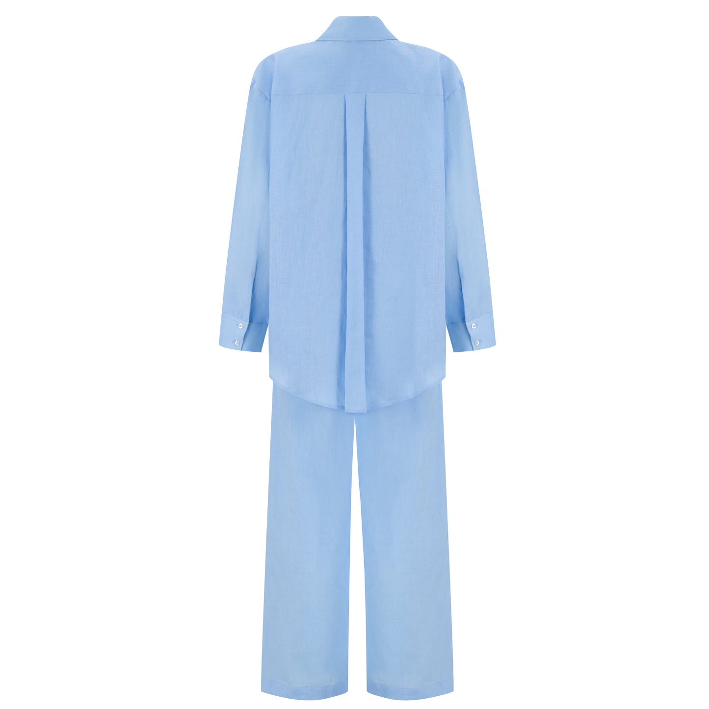 Maxi Linen Shirt - Light Pastel Blue