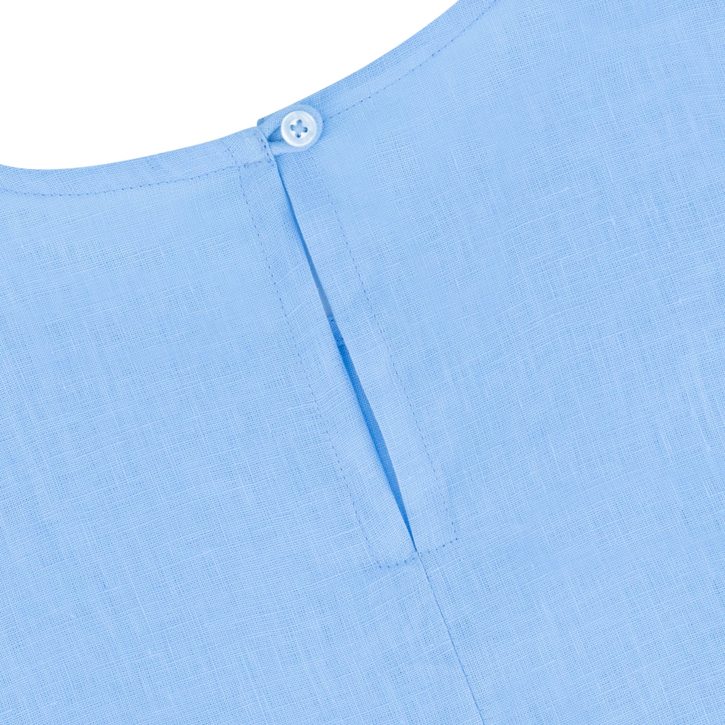 Sleeveless Linen Top - Light Pastel Blue