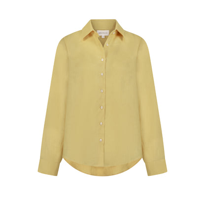 Maxi Linen Shirt - Butter Yellow