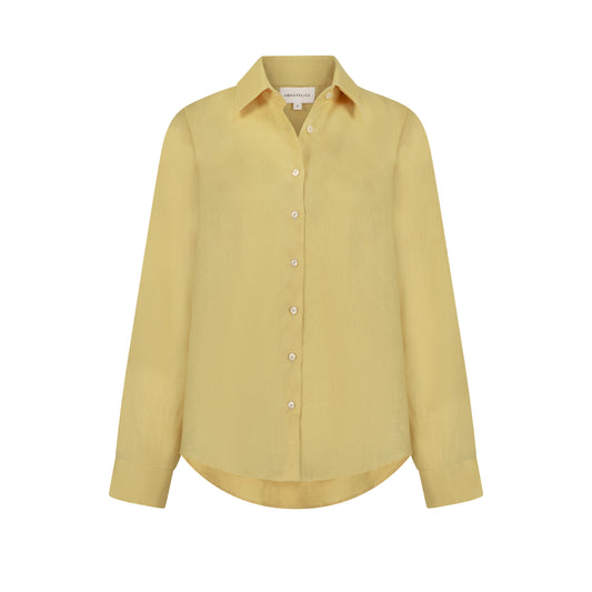 Maxi Linen Shirt - Butter Yellow