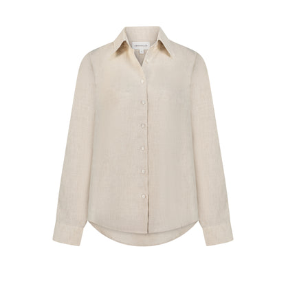 Maxi Linen Shirt - Natural Linen