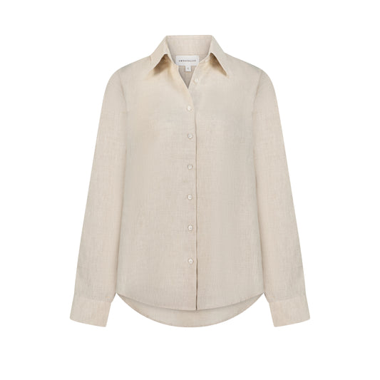 Maxi Linen Shirt - Natural Linen