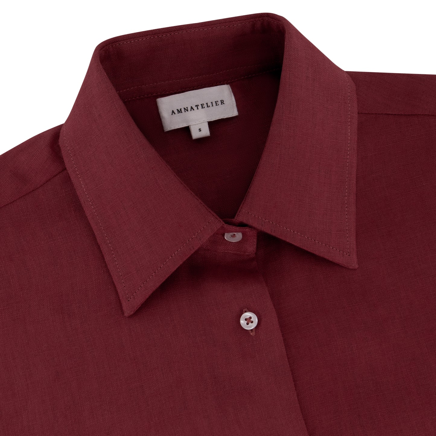 Maxi Linen Shirt - Cherry Red