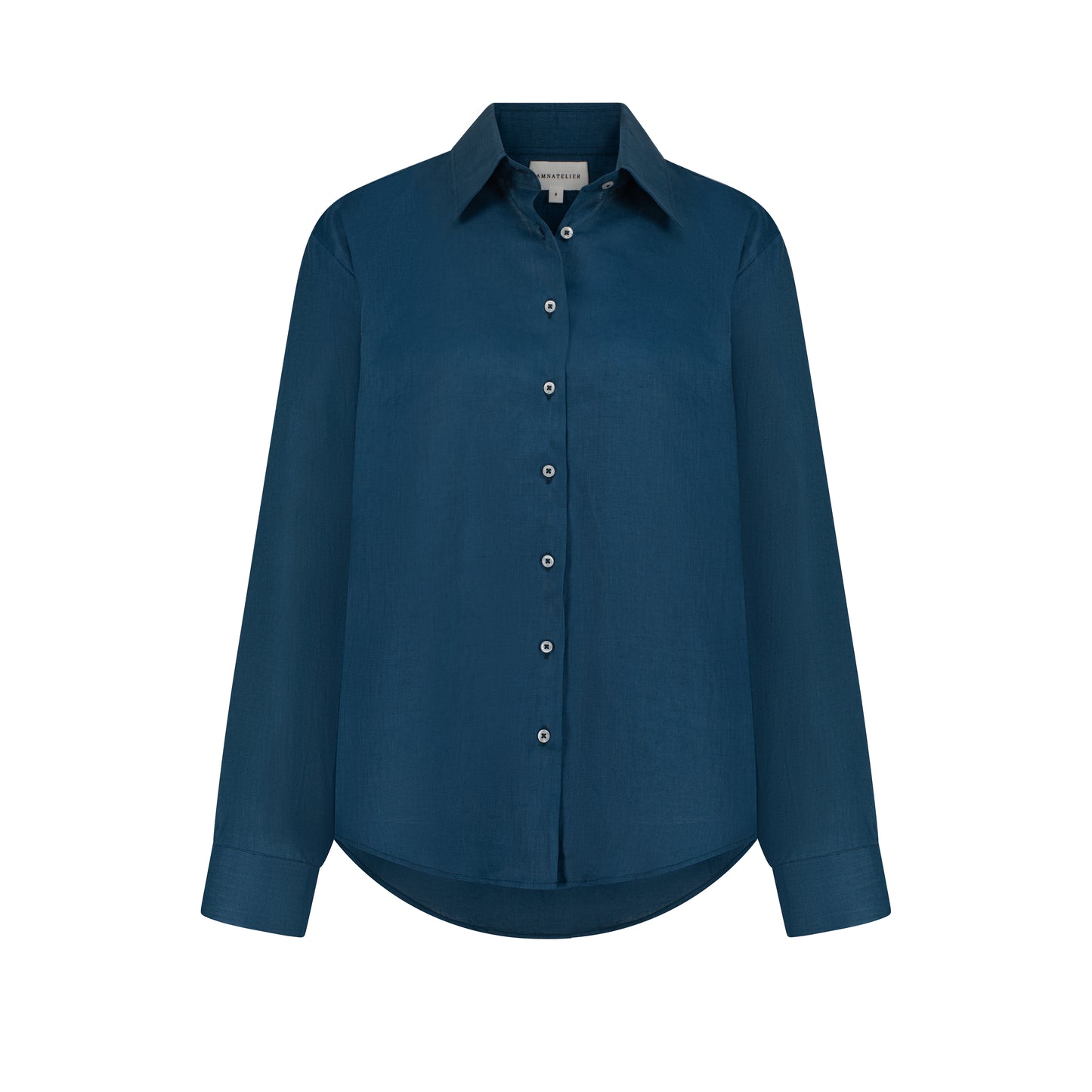 Maxi Linen Shirt - Petrol Blue