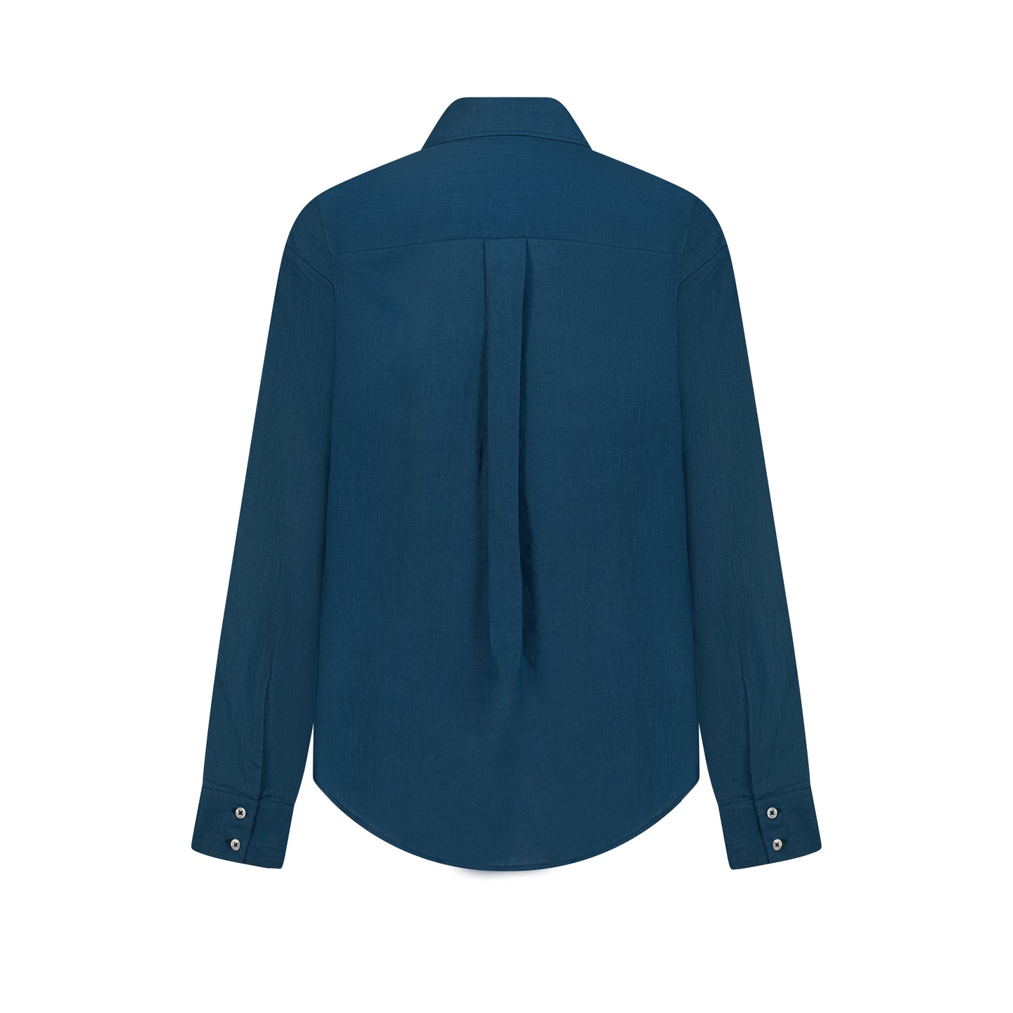 Maxi Linen Shirt - Petrol Blue