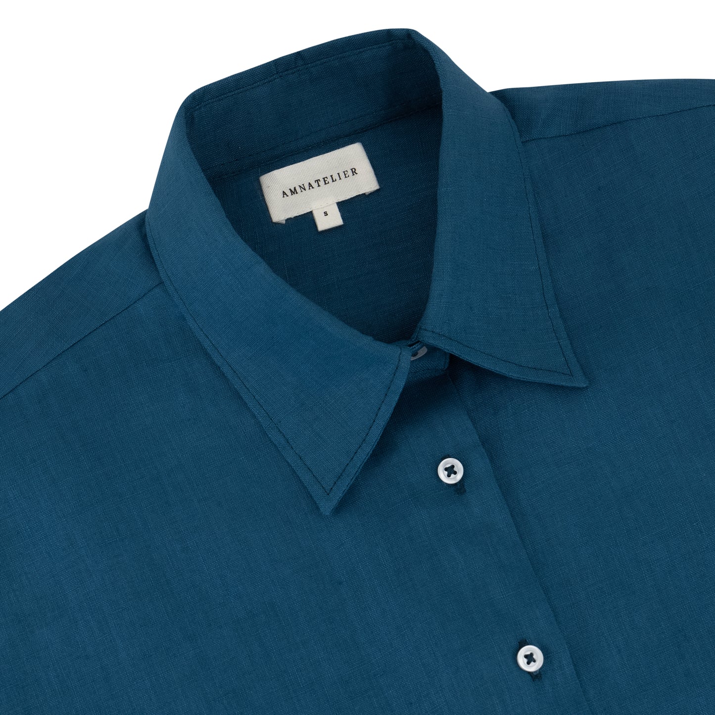 Maxi Linen Shirt - Petrol Blue