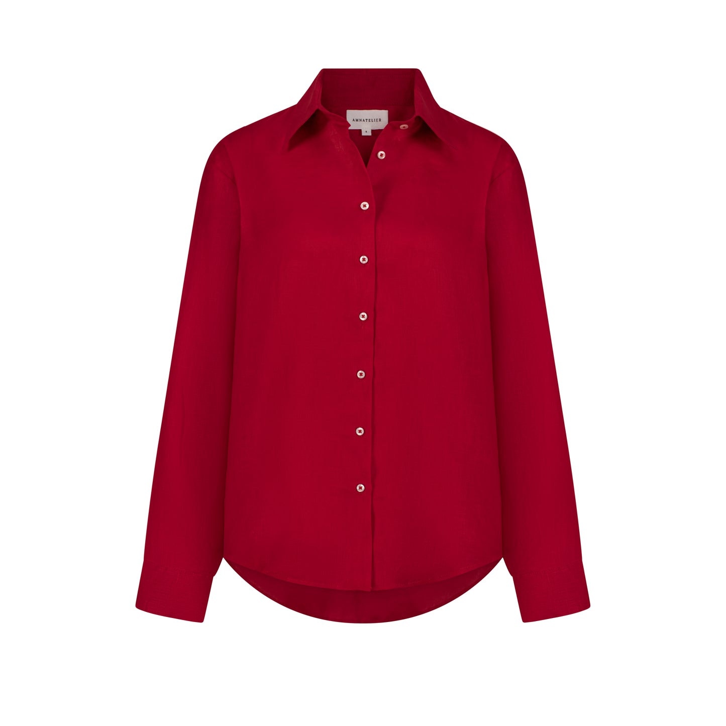Maxi Linen Shirt - Passion Red