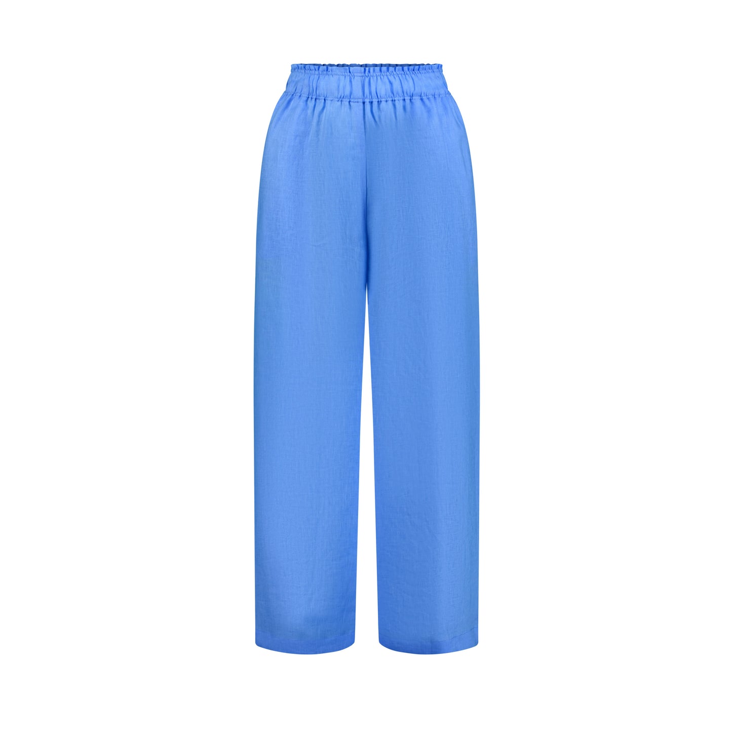 Wide Leg Linen Pants - Sky Blue