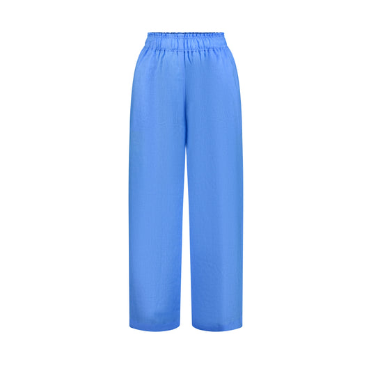 Wide Leg Linen Pants - Sky Blue