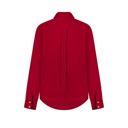 Maxi Linen Shirt - Passion Red