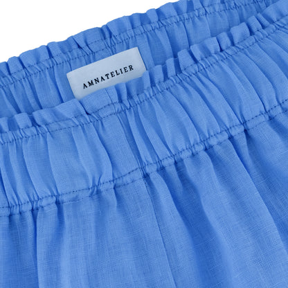 Wide Leg Linen Pants - Sky Blue