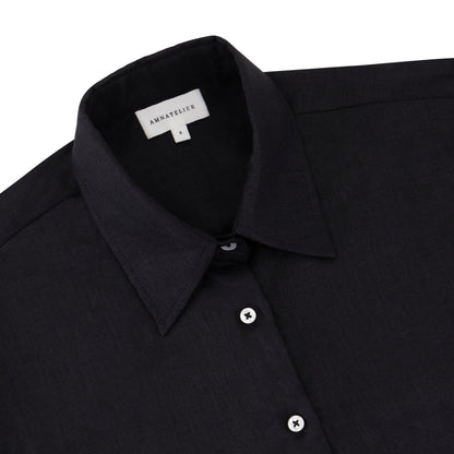 Maxi Linen Shirt - Black