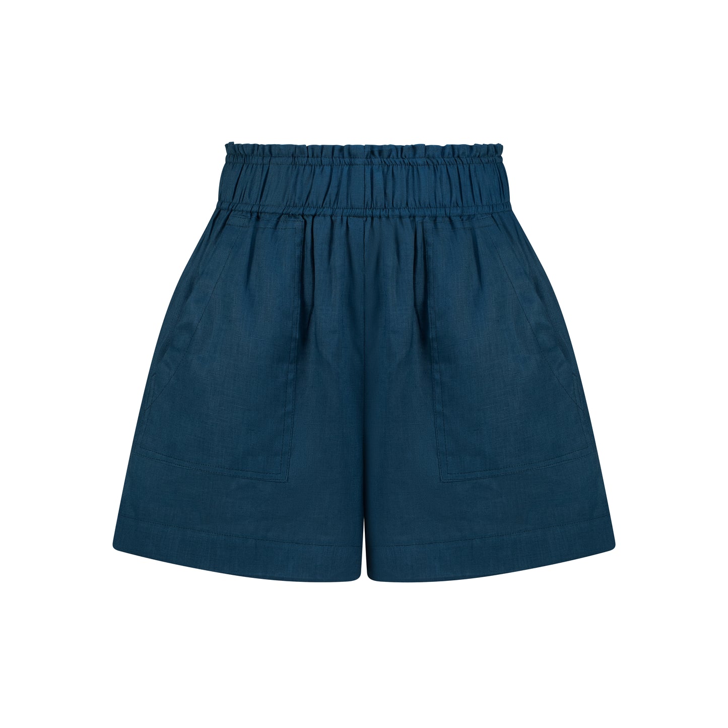 Cozy Linen Shorts - Petrol Blue