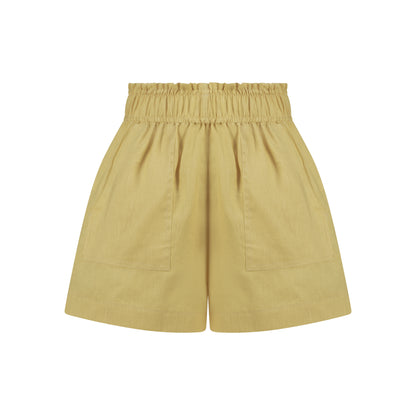 Cozy Linen Shorts - Butter Yellow