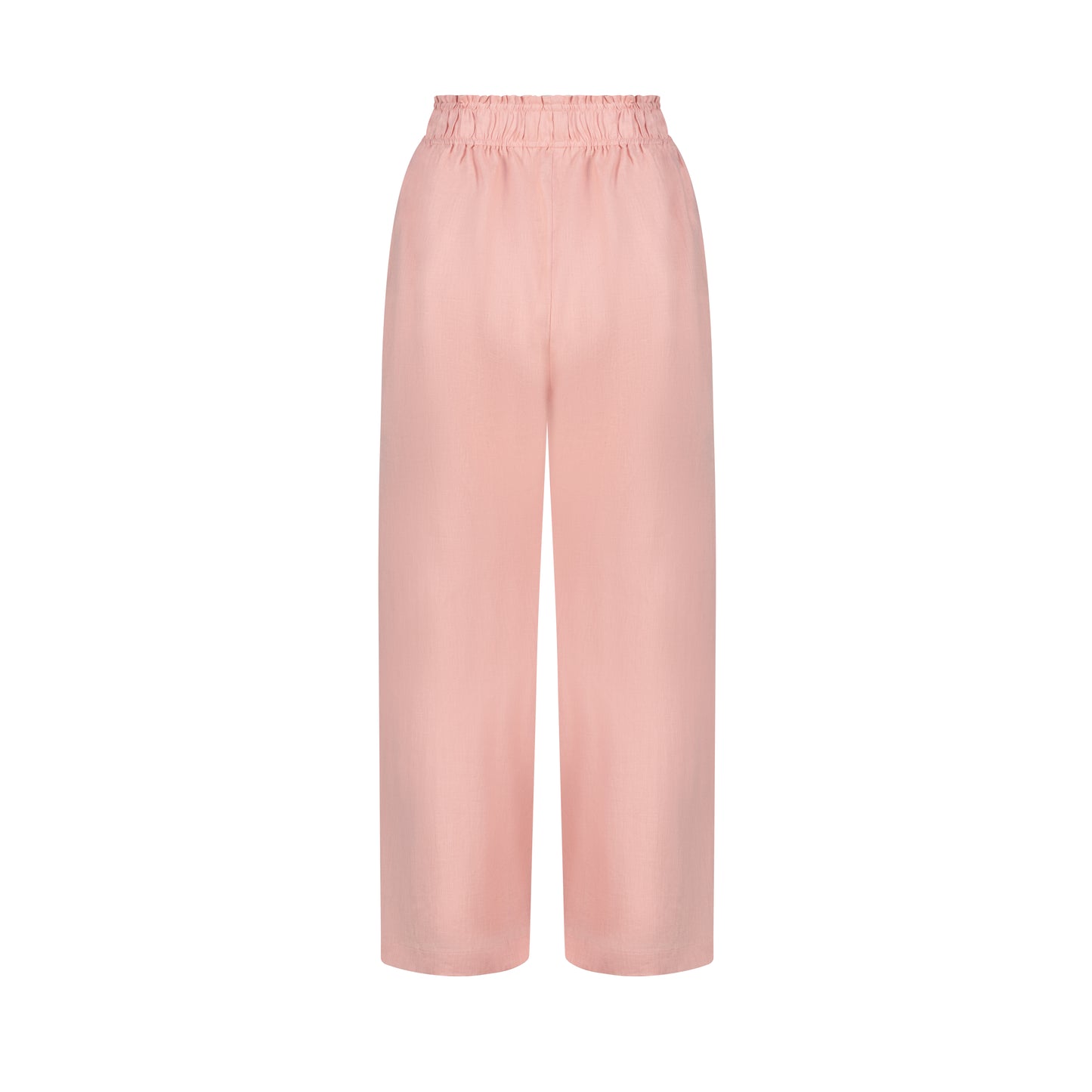 Wide Leg Linen Pants - Rose Quartz