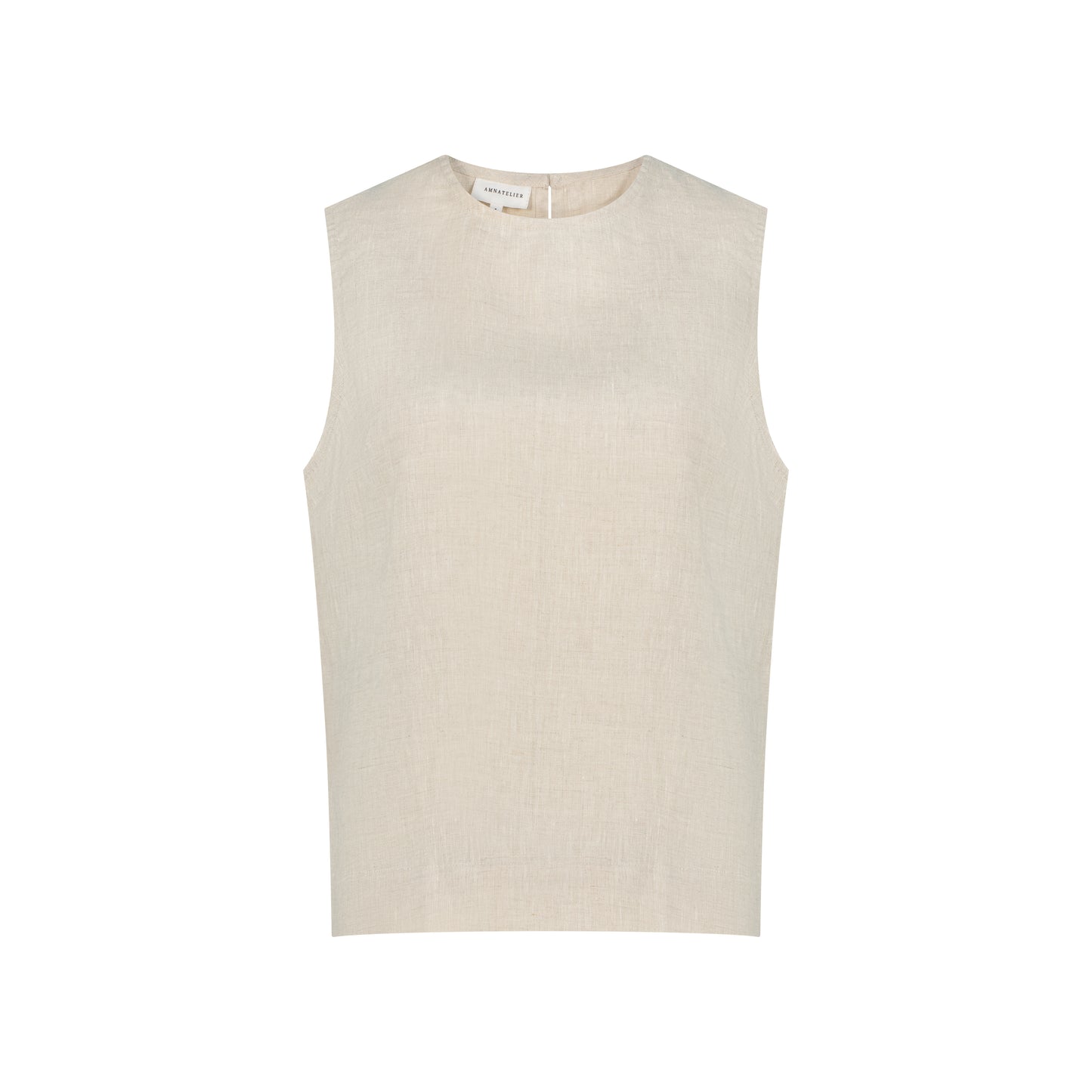 Sleeveless Linen Top - Natural Linen