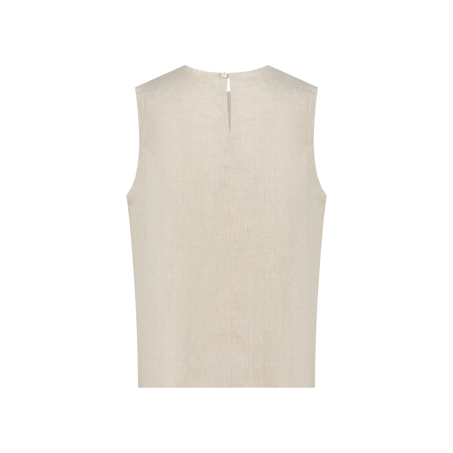 Sleeveless Linen Top - Natural Linen