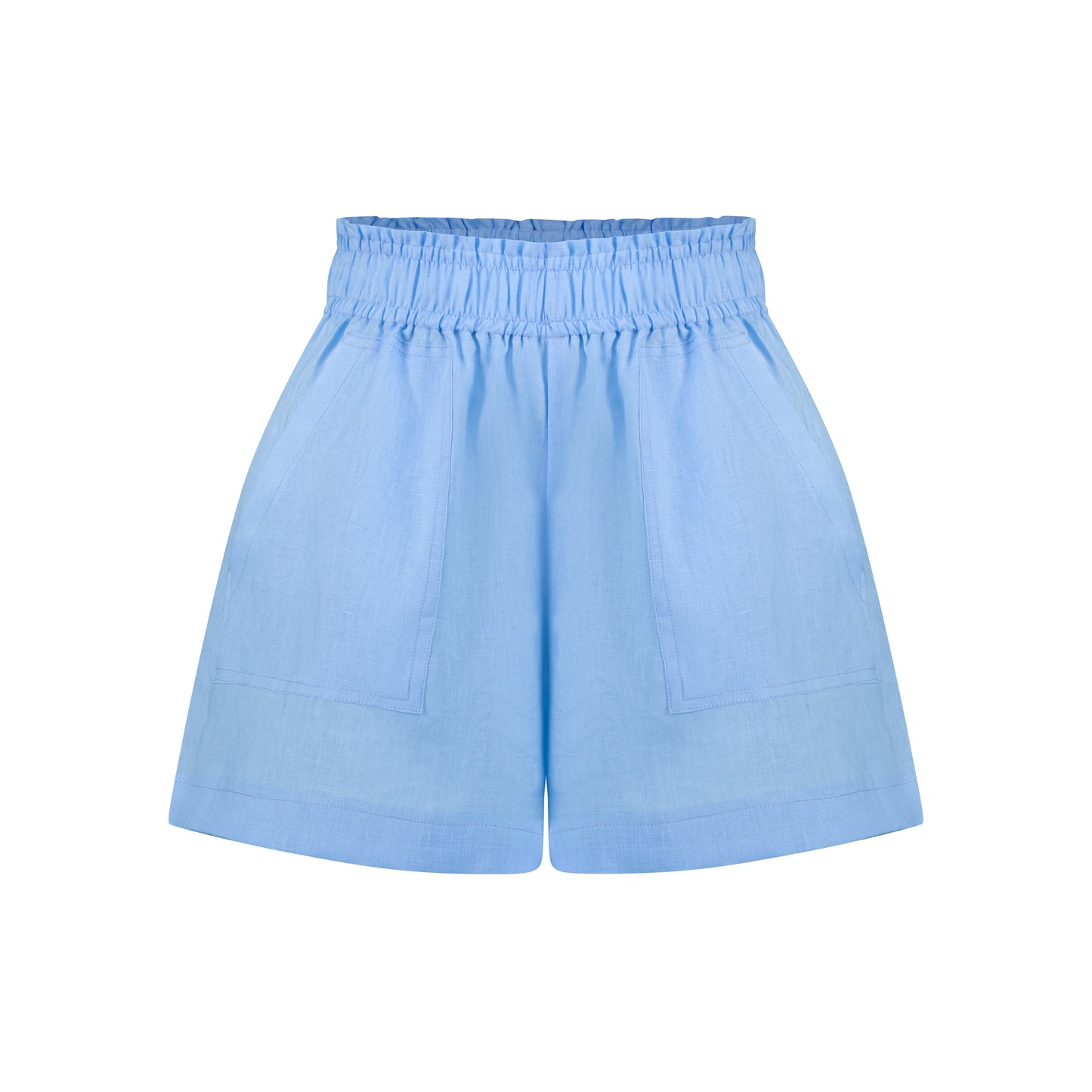 Cozy Linen Shorts - Light Pastel Blue