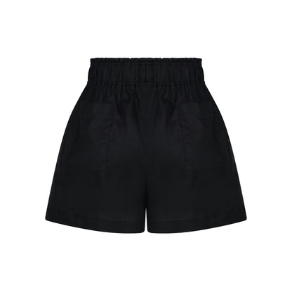 Cozy Linen Shorts - Black