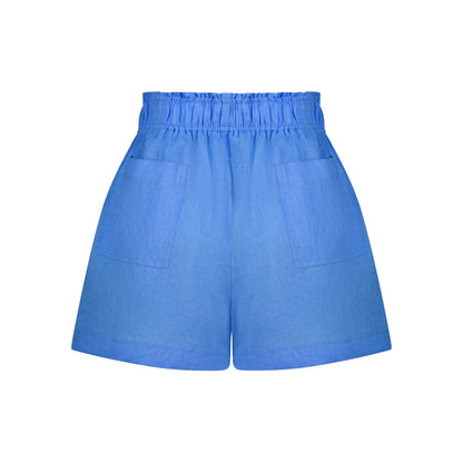 Cozy Linen Shorts - Sky Blue