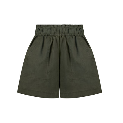 Cozy Linen Shorts - Sage