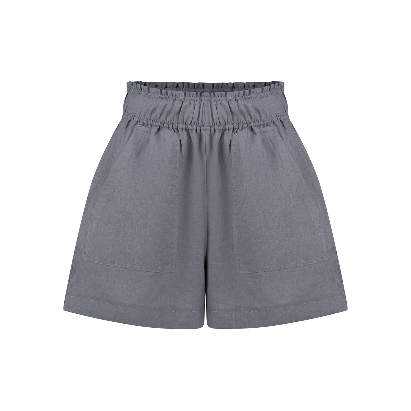 Cozy Linen Shorts - Dove Gray