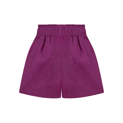 Cozy Linen Shorts - Bouganville