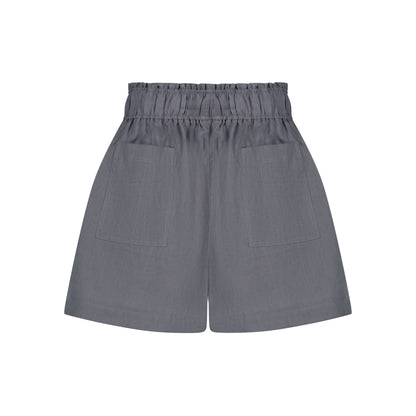 Cozy Linen Shorts - Dove Gray