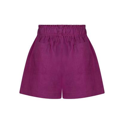 Cozy Linen Shorts - Bouganville