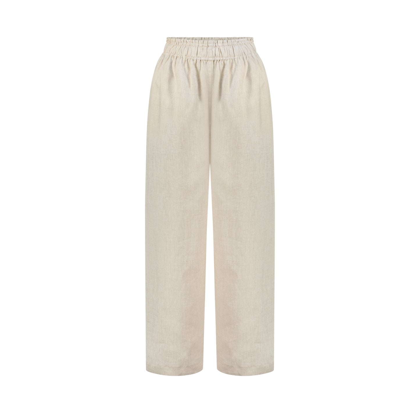Wide Leg Linen Pants - Natural Linen