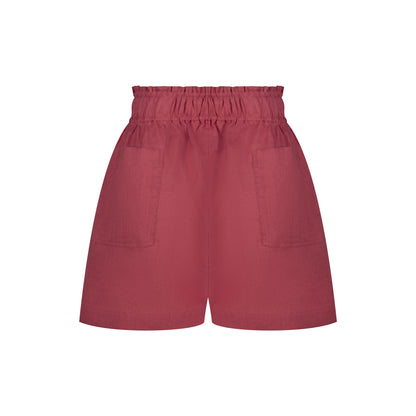 Cozy Linen Shorts - Shy Strawberry