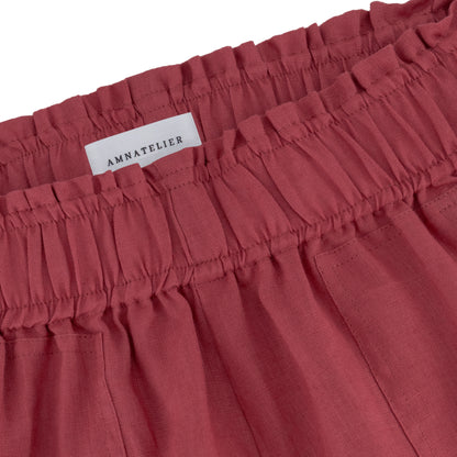 Cozy Linen Shorts - Shy Strawberry