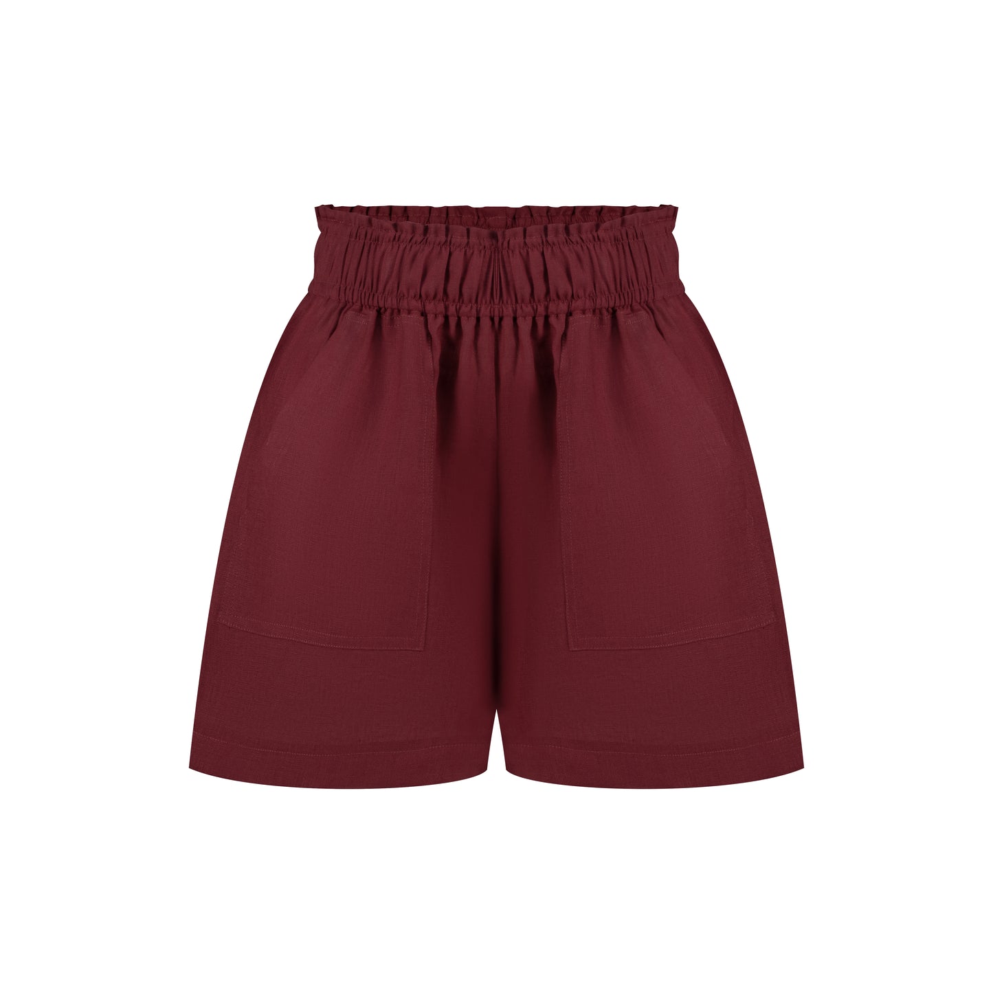 Cozy Linen Shorts - Cherry Red