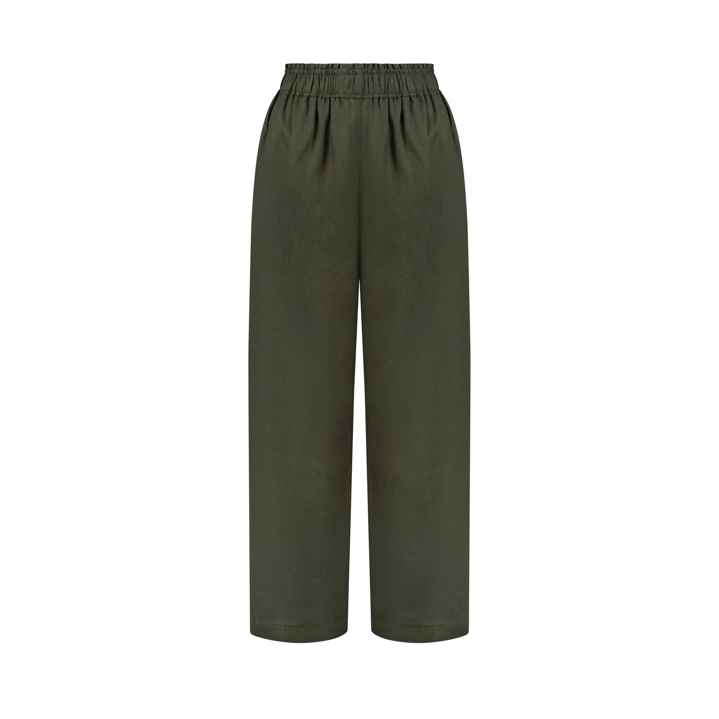Wide Leg Linen Pants - Sage