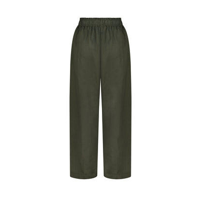 Wide Leg Linen Pants - Sage