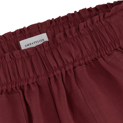 Cozy Linen Shorts - Cherry Red