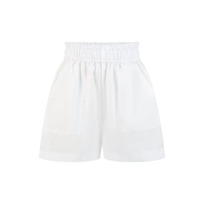 Cozy Linen Shorts - White