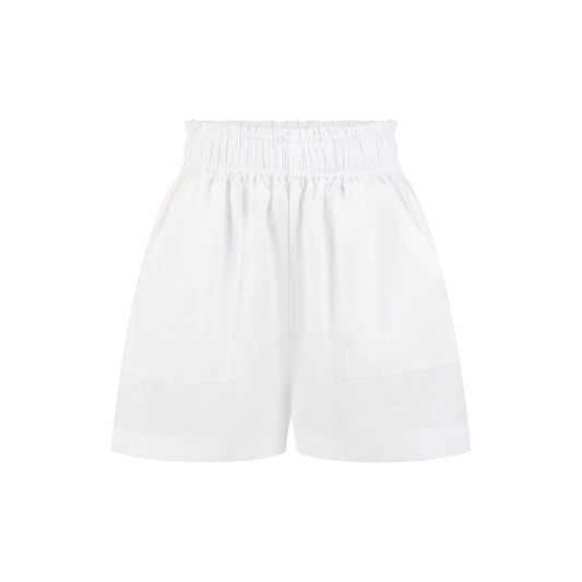 Cozy Linen Shorts - White