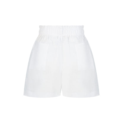 Cozy Linen Shorts - White