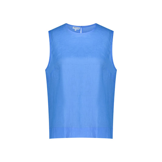 Sleeveless Linen Top - Sky Blue