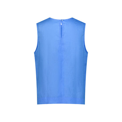 Sleeveless Linen Top - Sky Blue