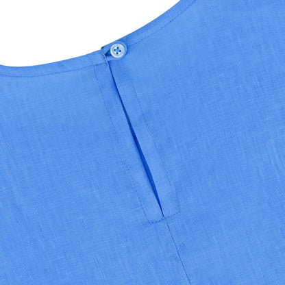 Sleeveless Linen Top - Sky Blue