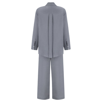 Maxi Linen Shirt - Dove Grey