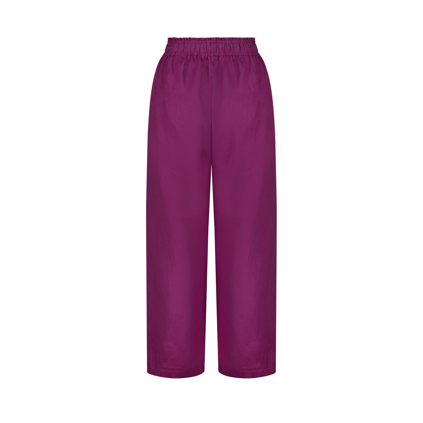 Wide Leg Linen Pants - Bouganville