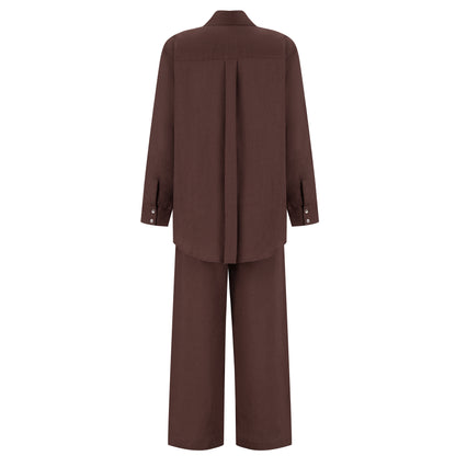 Maxi Linen Shirt - Mocha