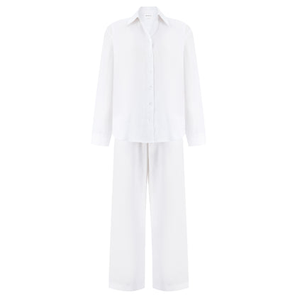 Maxi Linen Shirt - White