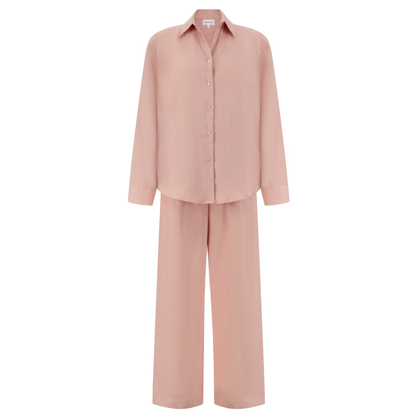 Maxi Linen Shirt - Rose Quartz