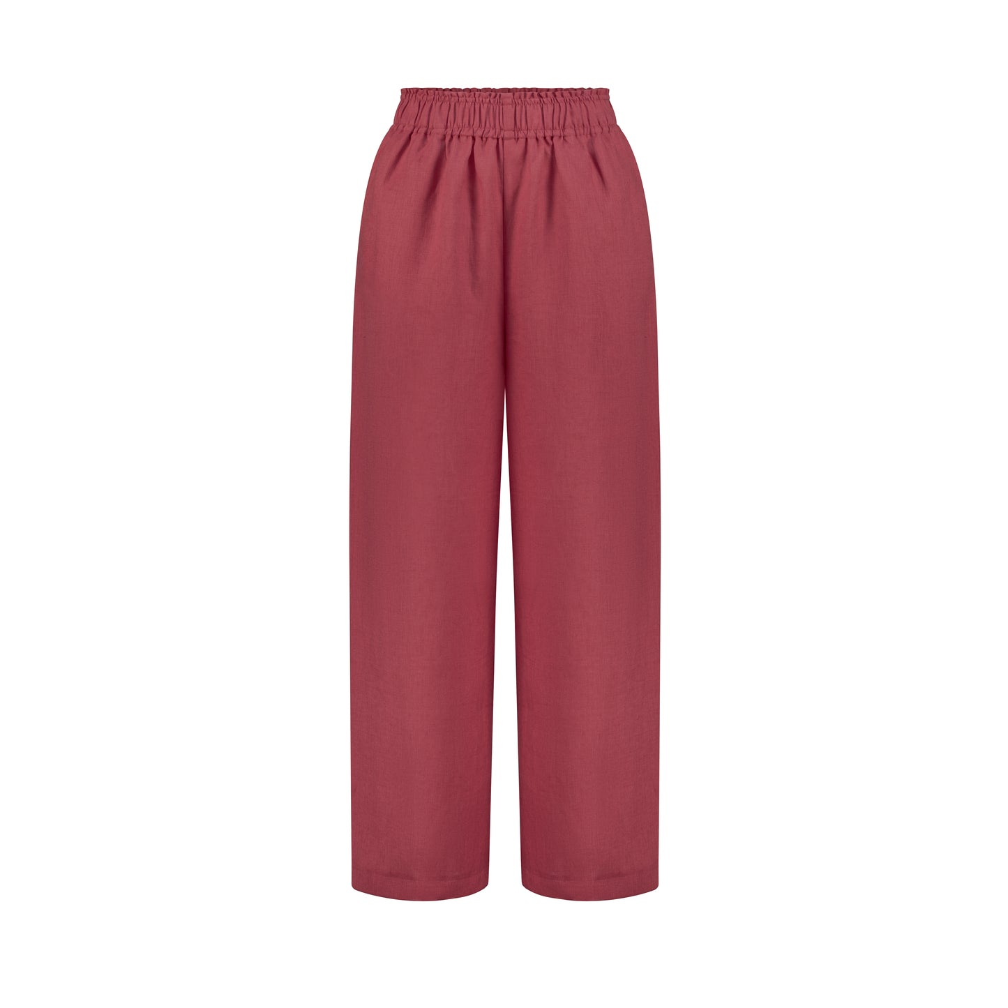 Wide Leg Linen Pants - Shy Strawberry